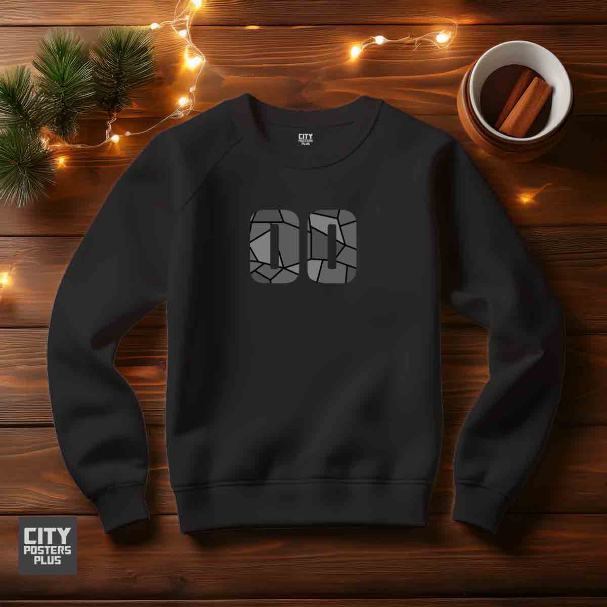 00 Number Unisex Sweatshirt (Black) Premium Graphic Crewneck
