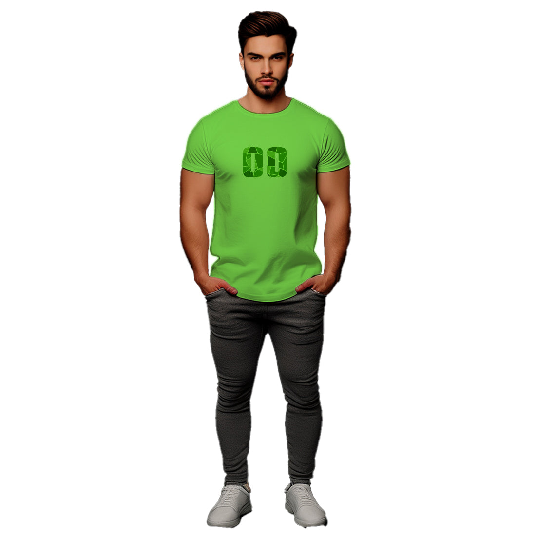 00 Number Men Unisex T-Shirt (Liril Green)
