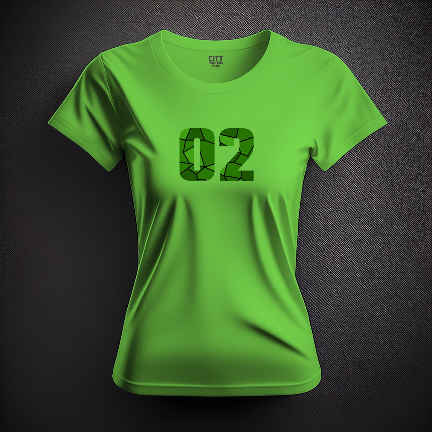 02 Number Women T-Shirt (Liril Green)