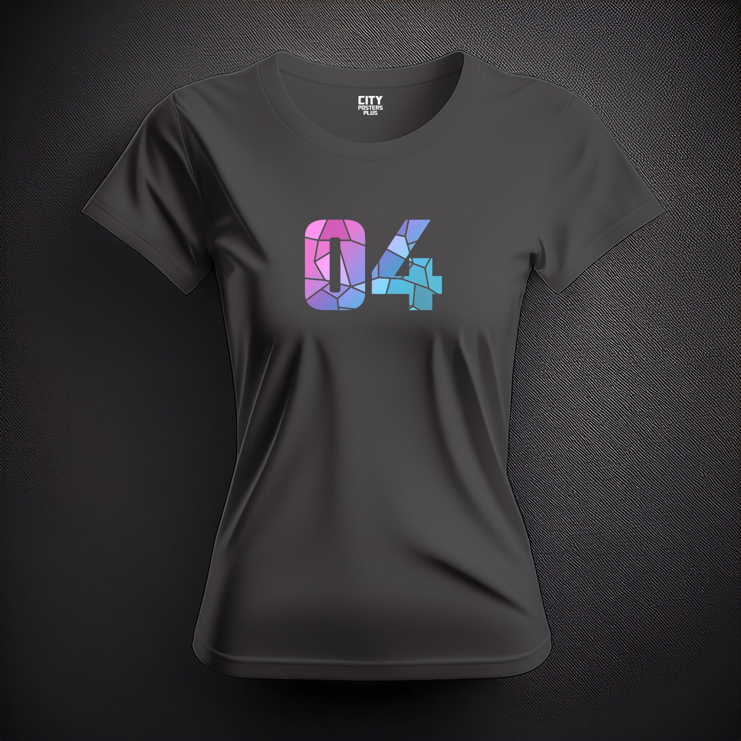 04 Number Women T-Shirt (Charcoal Grey)