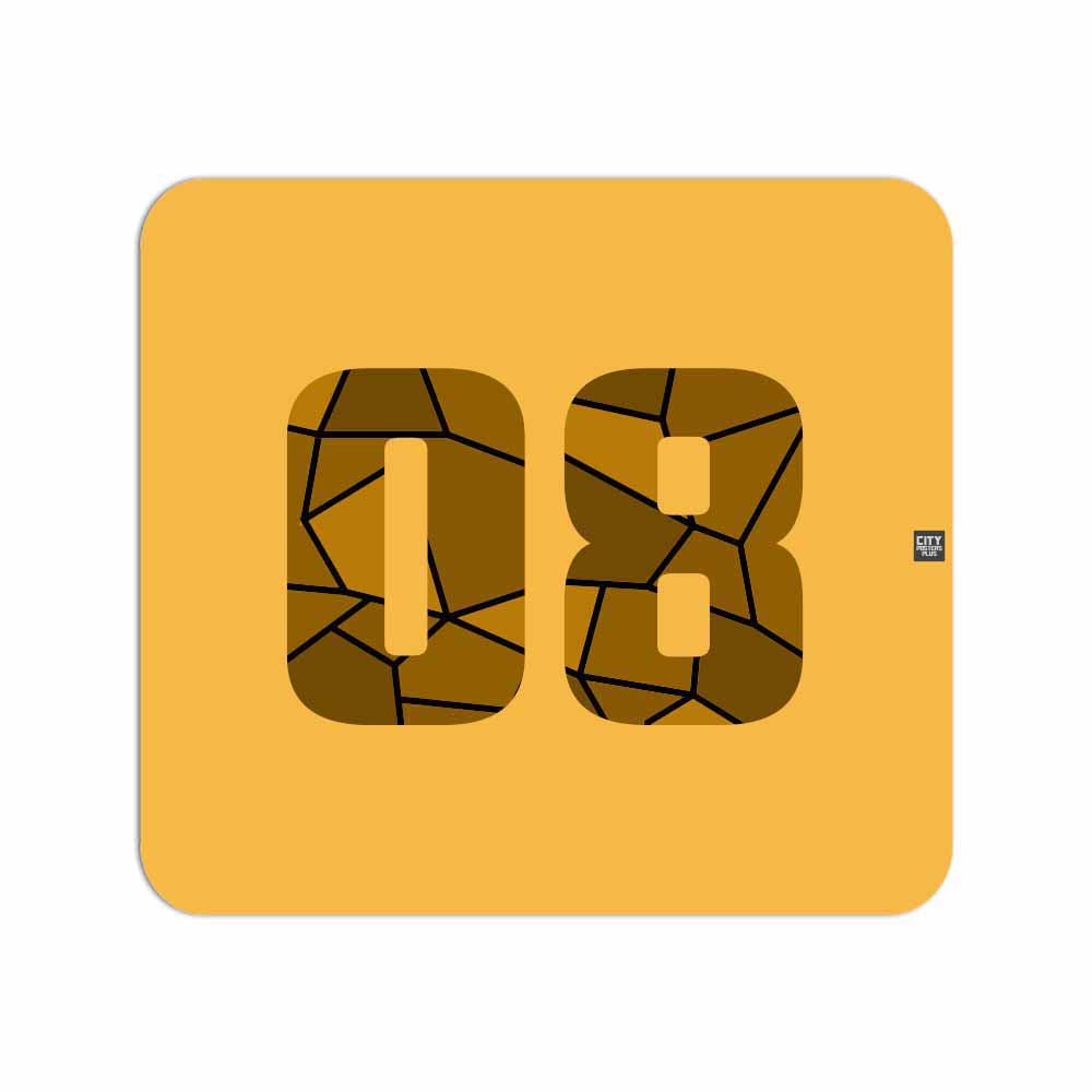 08 Number Mousepad (Golden Yellow)
