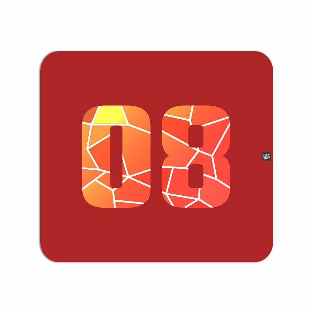 08 Number Mousepad (Red)