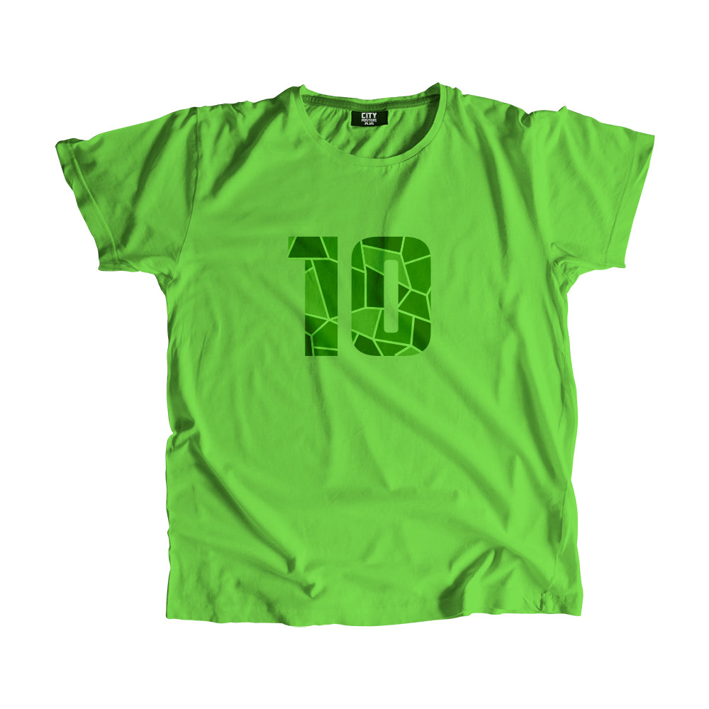 10 Number Men Unisex T-Shirt (Liril Green)| Classic Numeric Graphic Tee