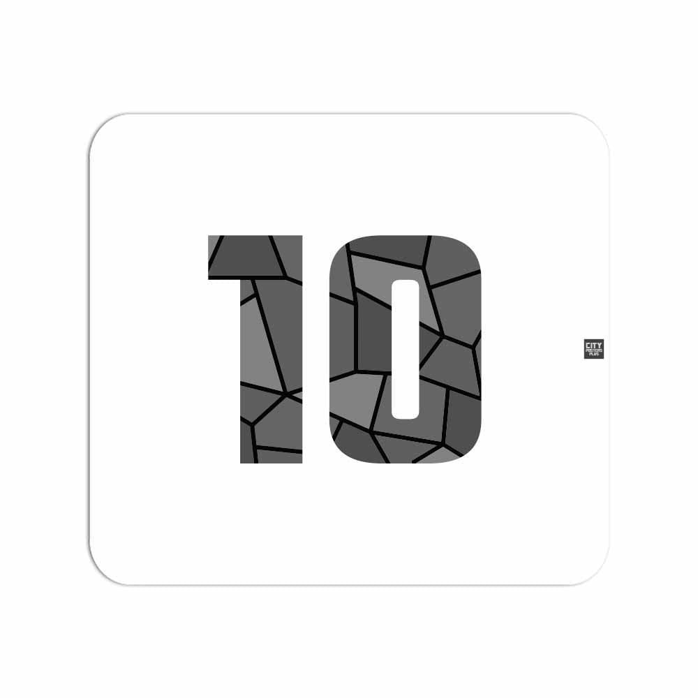10 Number Mousepad (White)