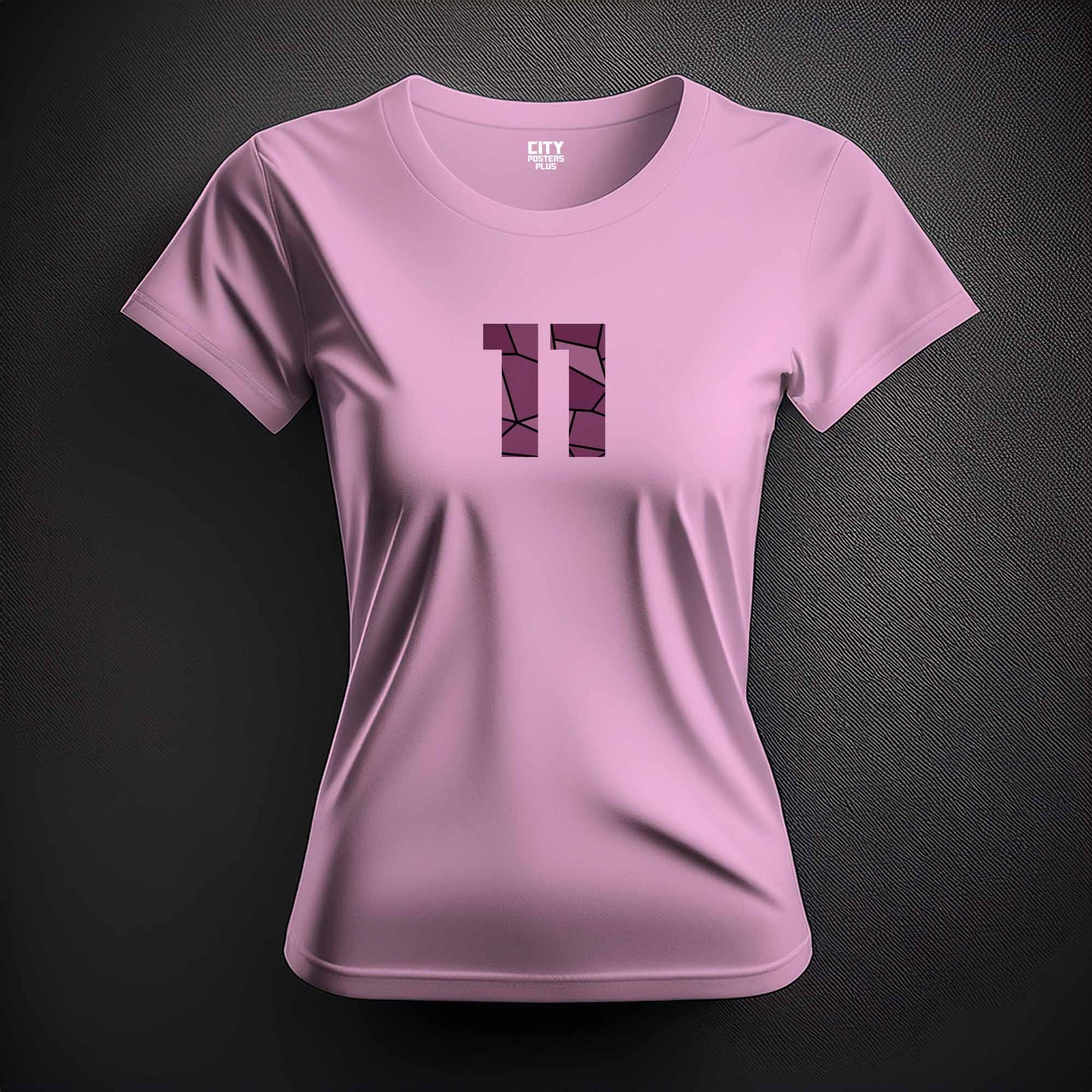 11 Number Women T-Shirt (Light Pink) | Stylish Numeric Graphic Tee