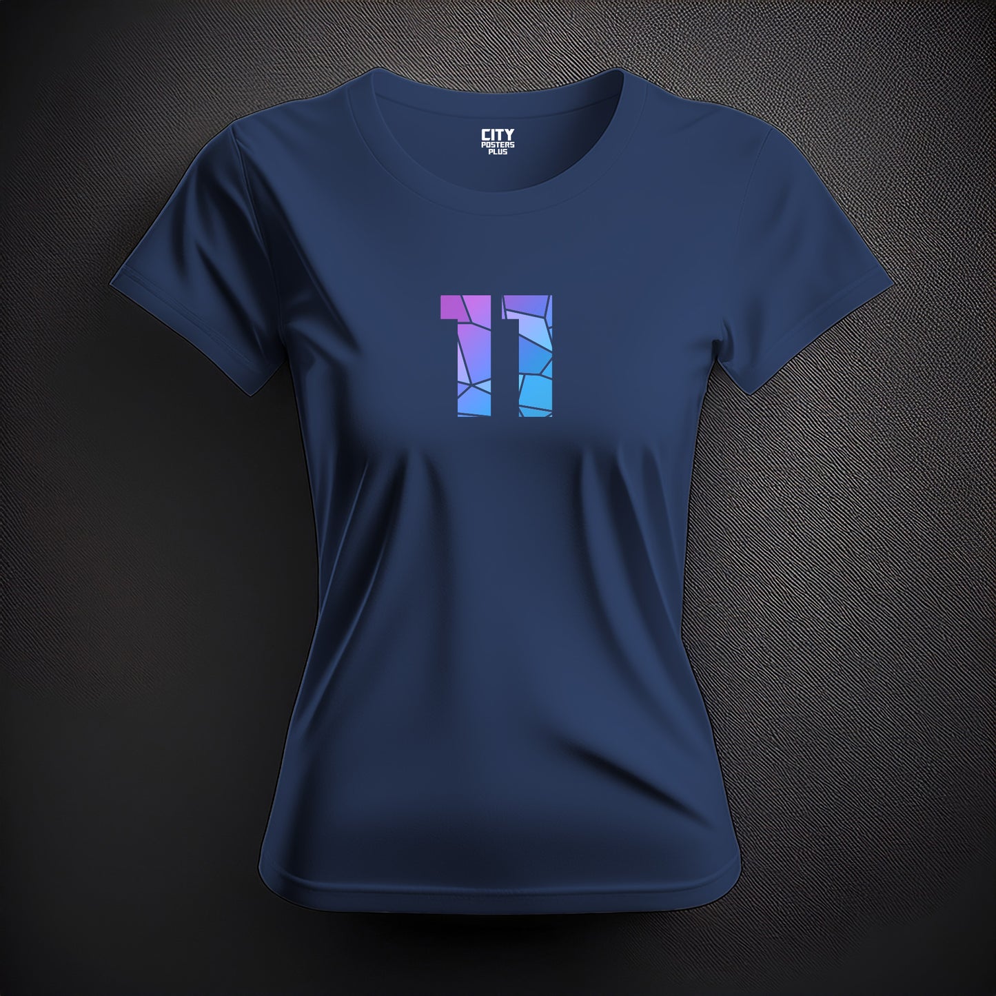 11 Number Women T-Shirt (Navy Blue) | Stylish Numeric Graphic Tee