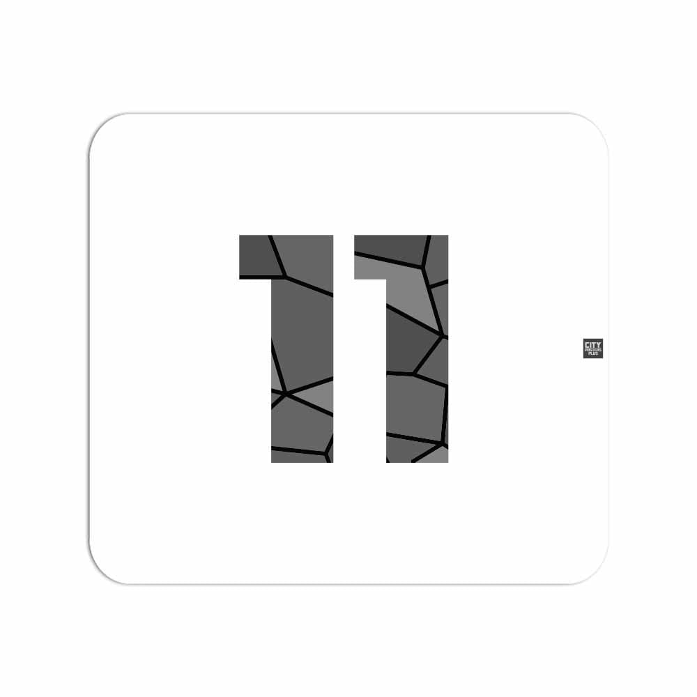11 Number Mousepad (White)
