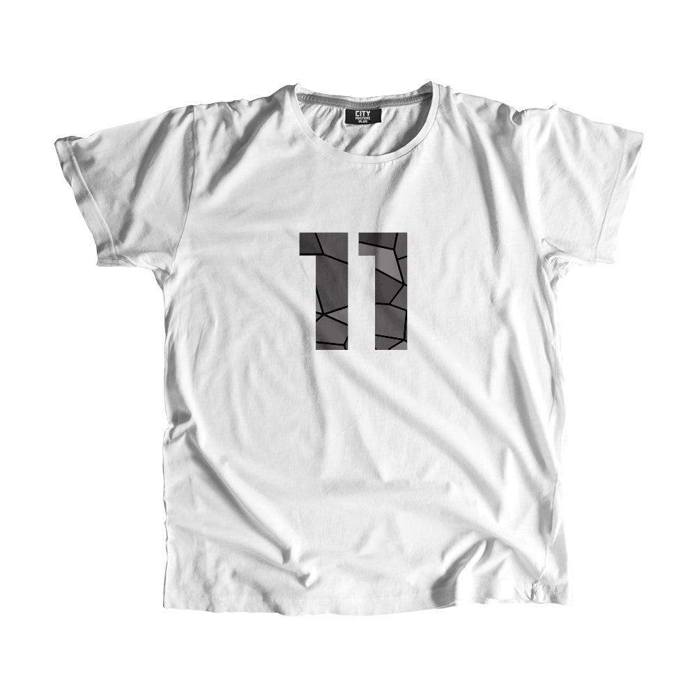 11 Number Men Unisex T-Shirt (White)| Classic Numeric Graphic Tee