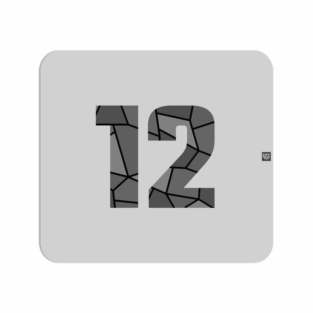 12 Number Mousepad (Melange Grey)