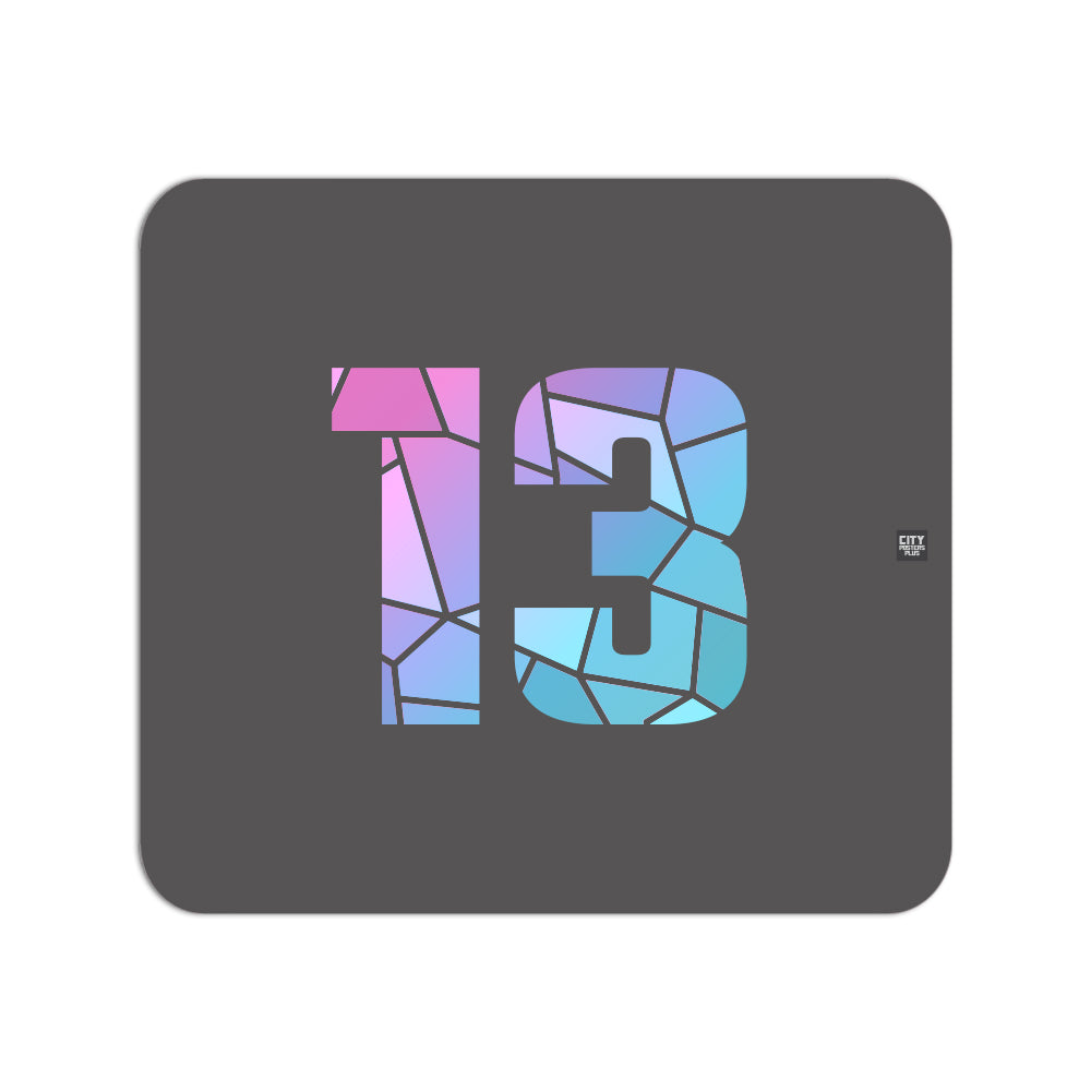 13 Number Mousepad (Charcoal Grey)
