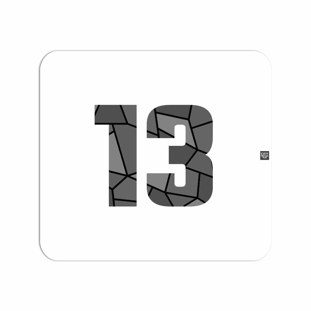 13 Number Mousepad (White)