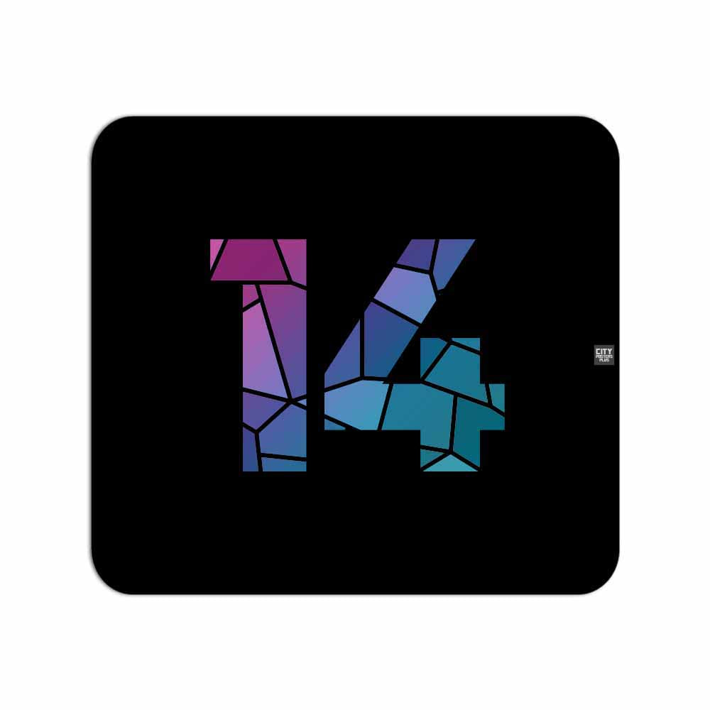 14 Number Mousepad (Black)