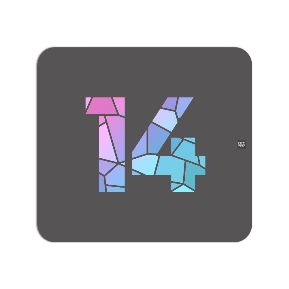 14 Number Mousepad (Charcoal Grey)