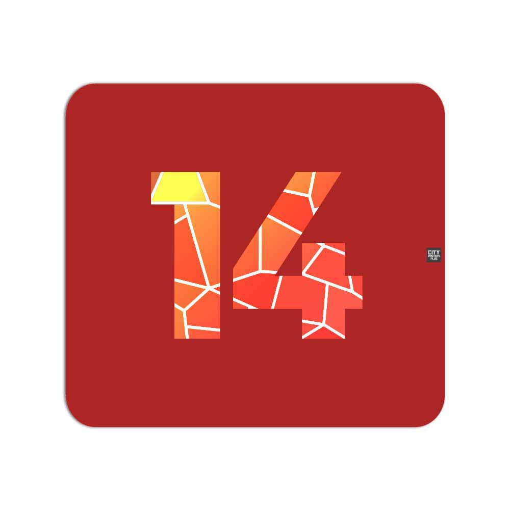 14 Number Mousepad (Red)