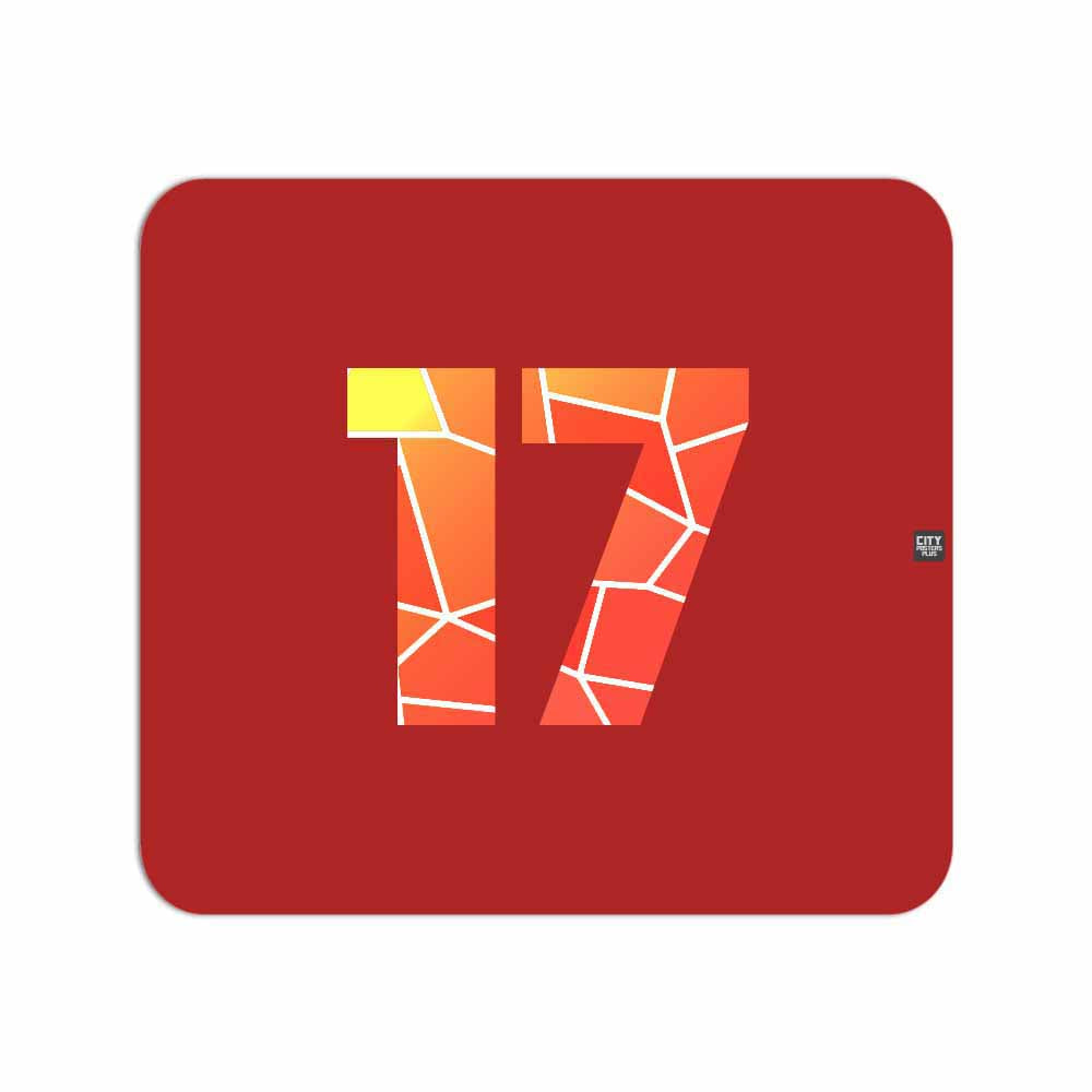 17 Number Mousepad (Red)