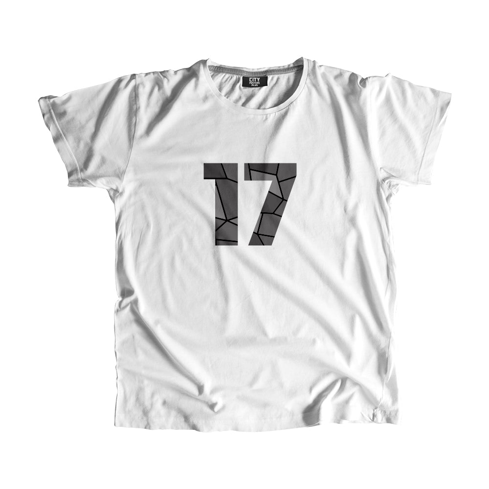 17 Number Men Unisex T-Shirt (White)| Classic Numeric Graphic Tee