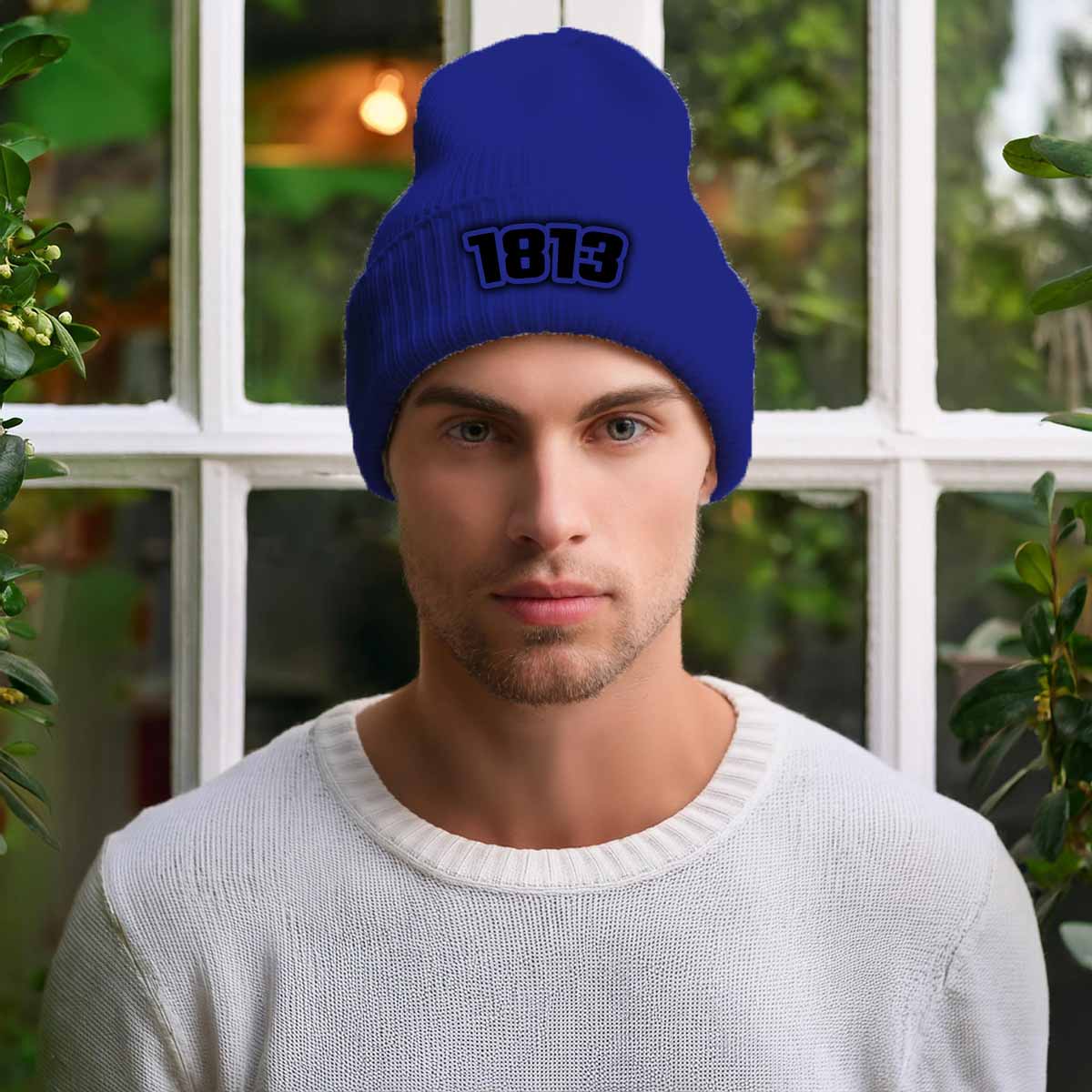 1813 Year Cuffed Beanie (Royal)