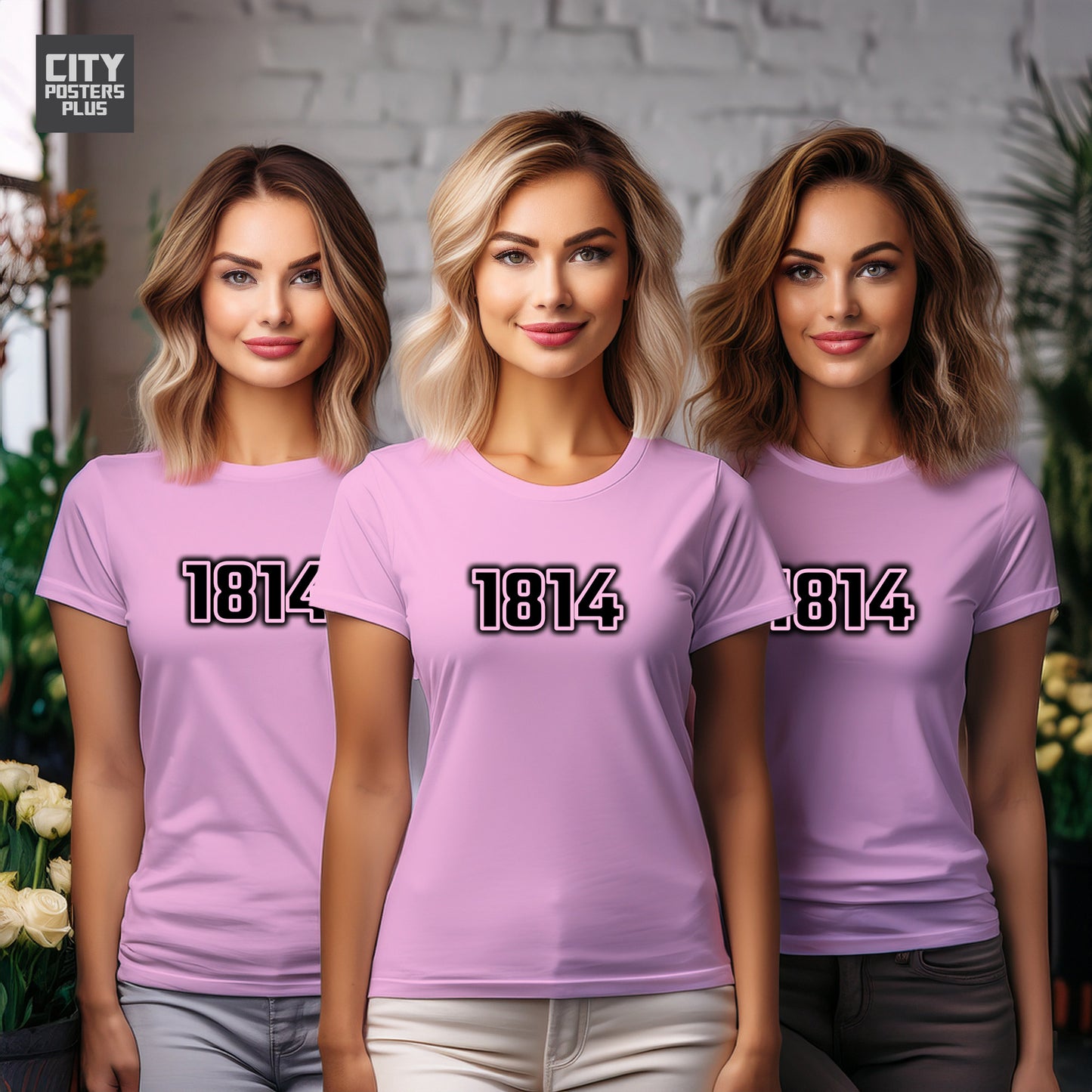 1814 Year Women T-Shirt (Light Pink)