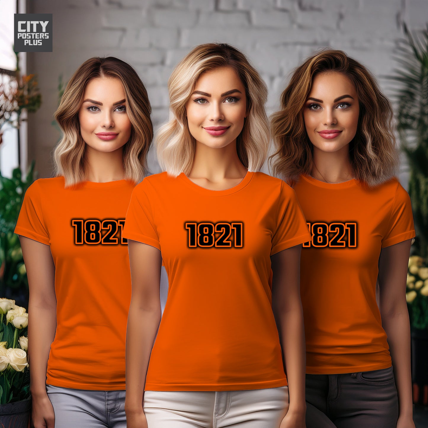 1821 Year Women T-Shirt (Orange)