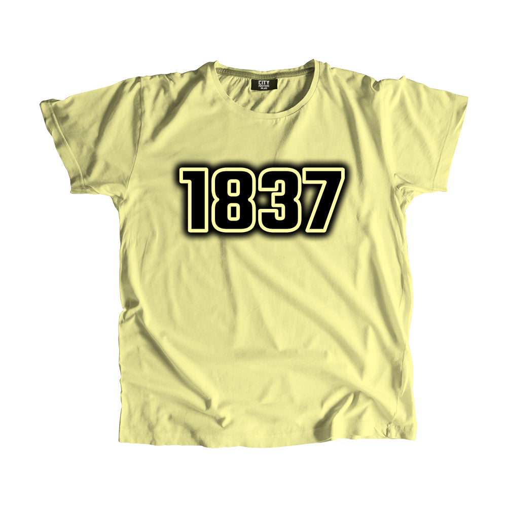 1837 Vintage Heritage Year Men Unisex T-Shirt (Butter Yellow)