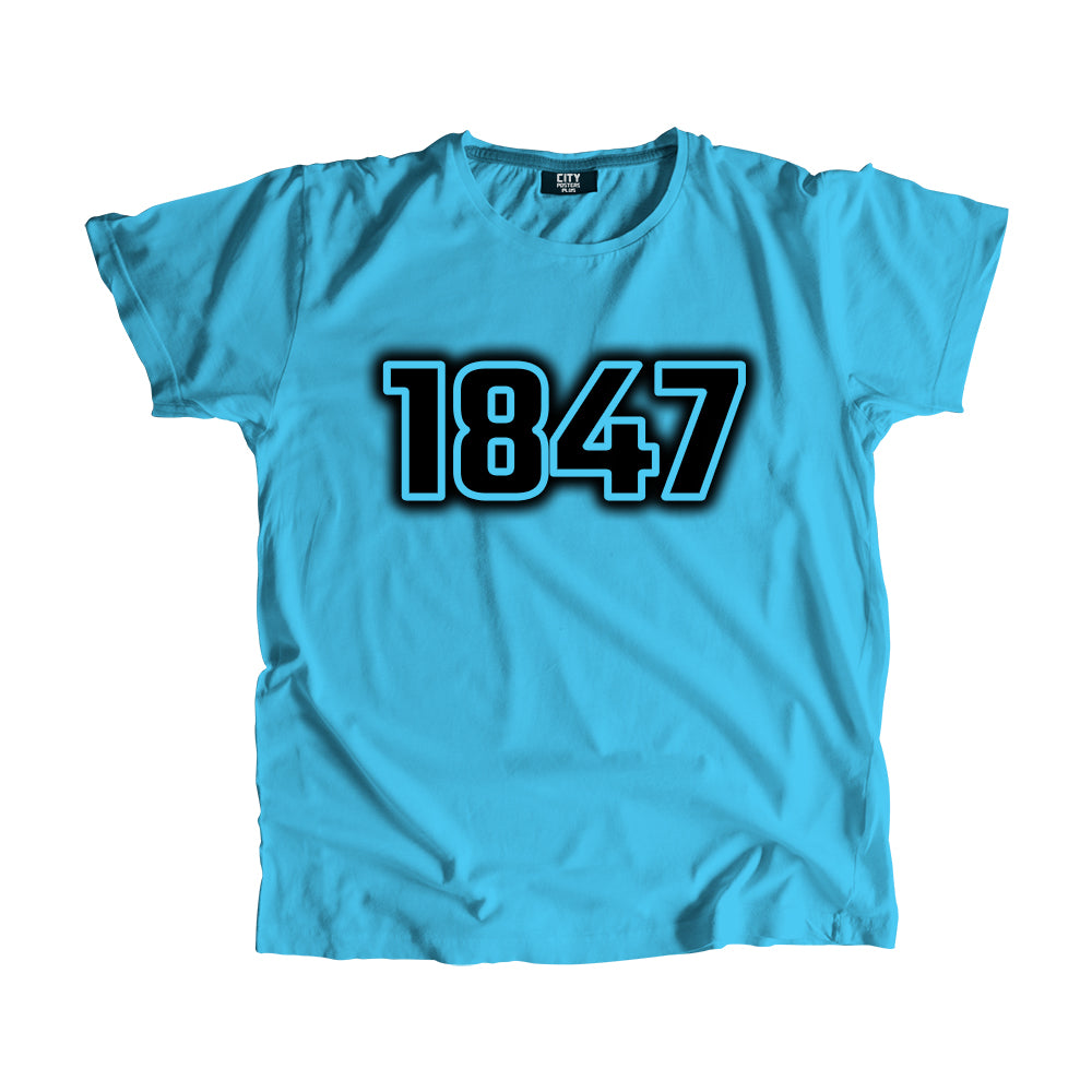1847 Year Men Unisex T-Shirt (Sky Blue)