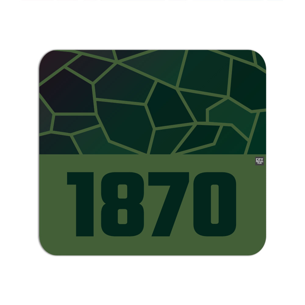 1870 Year Mousepad (Olive Green)