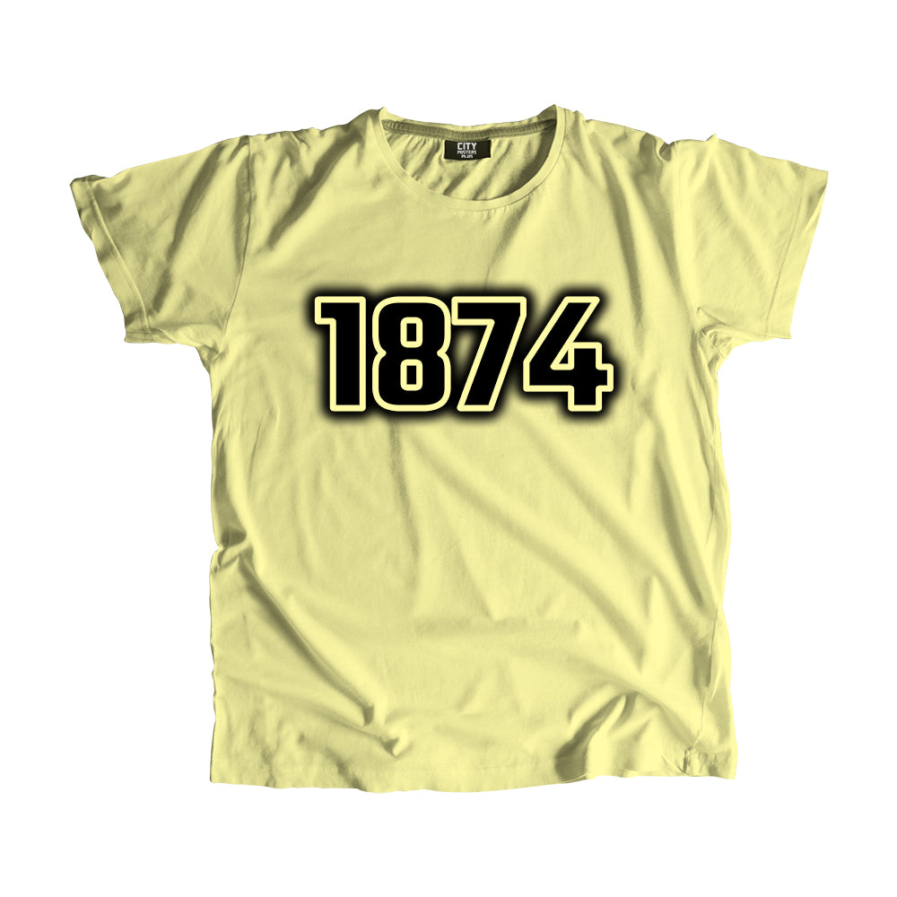 1874 Year Men Unisex T-Shirt (Butter Yellow)