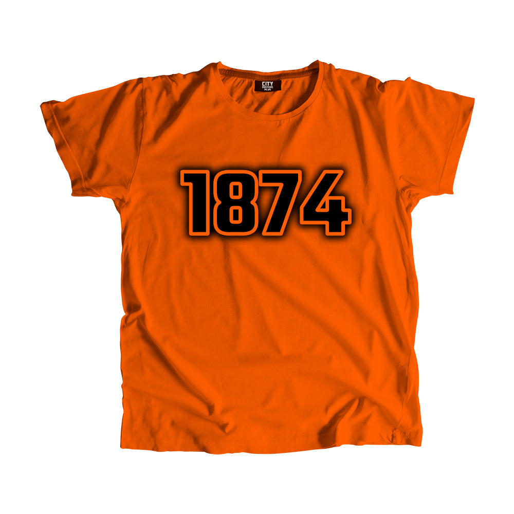 1874 Year Men Unisex T-Shirt (Orange)