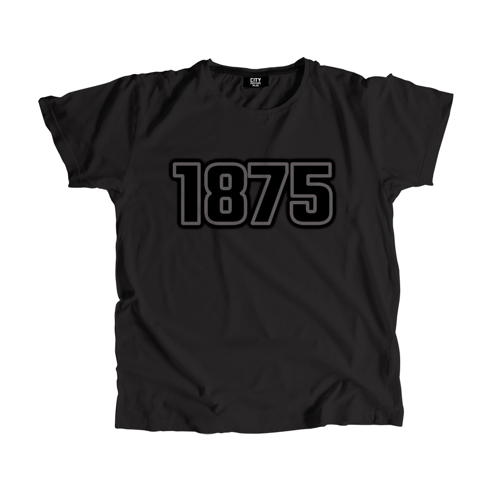 1875 Year Men Unisex T-Shirt (Black)