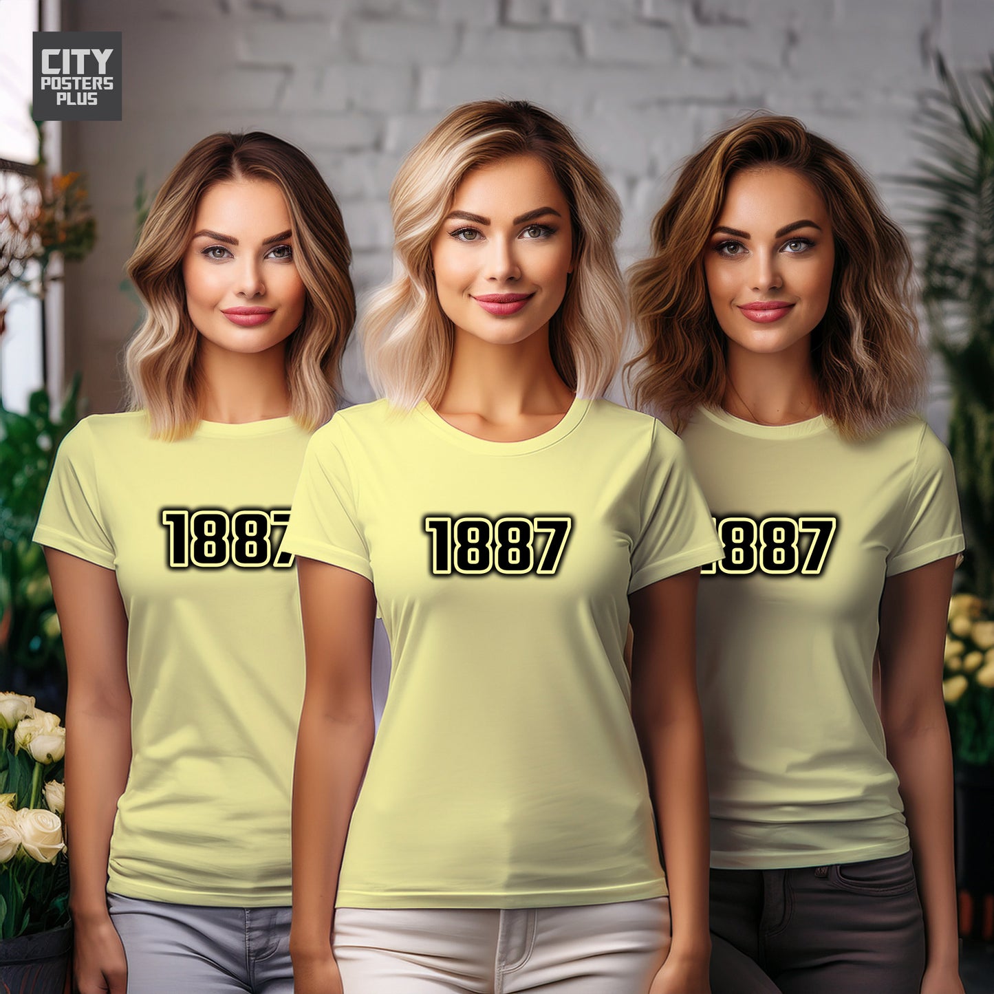 1887 Year Women T-Shirt (Butter Yellow)