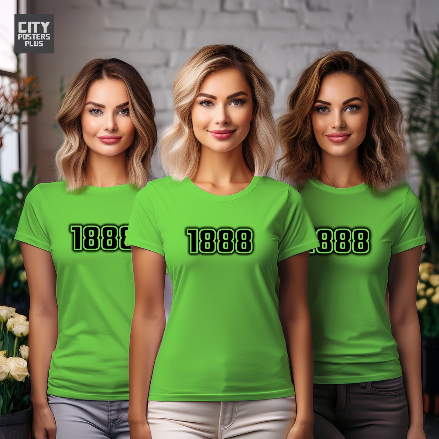 1888 Year Women T-Shirt (Liril Green)