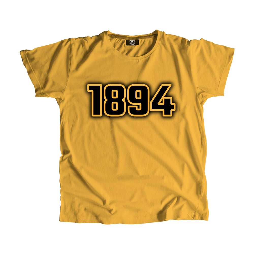 1894 Year Men Unisex T-Shirt (Golden Yellow)