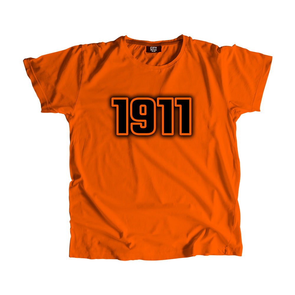 1911 Vintage Heritage Year Men Unisex T-Shirt (Orange)