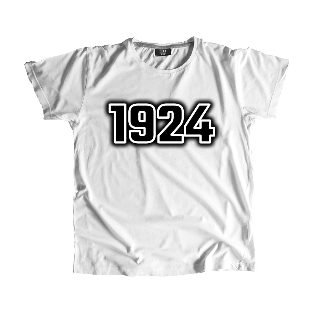 1924 Vintage Heritage Year Men Unisex T-Shirt (White)