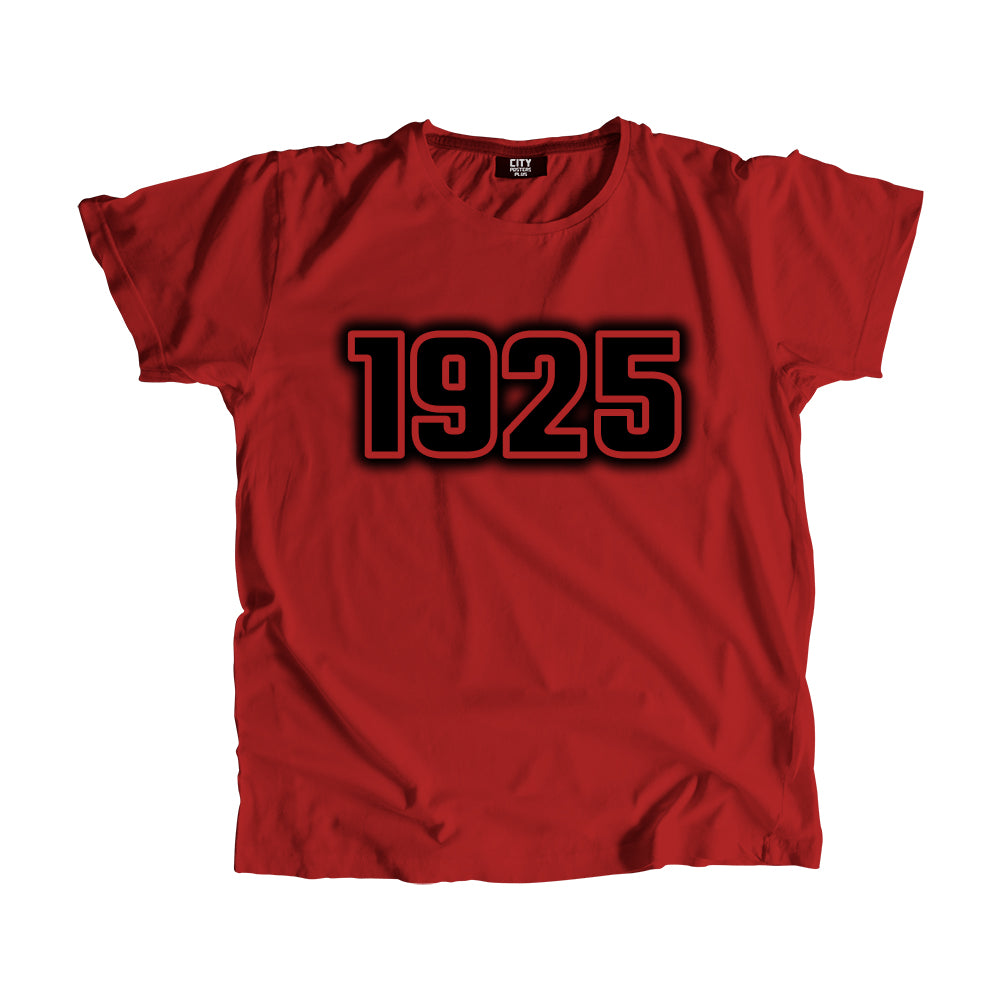 1925 Year Men Unisex T-Shirt (Red)