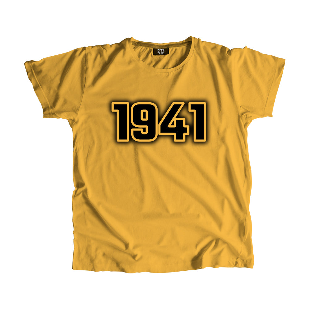 1941 Year Men Unisex T-Shirt (Golden Yellow)