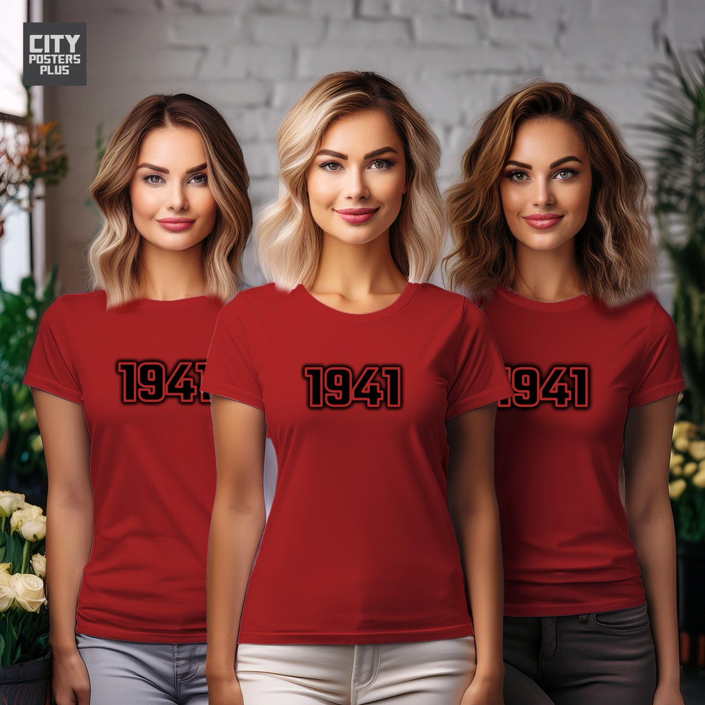 1941 Year Women T-Shirt (Red)