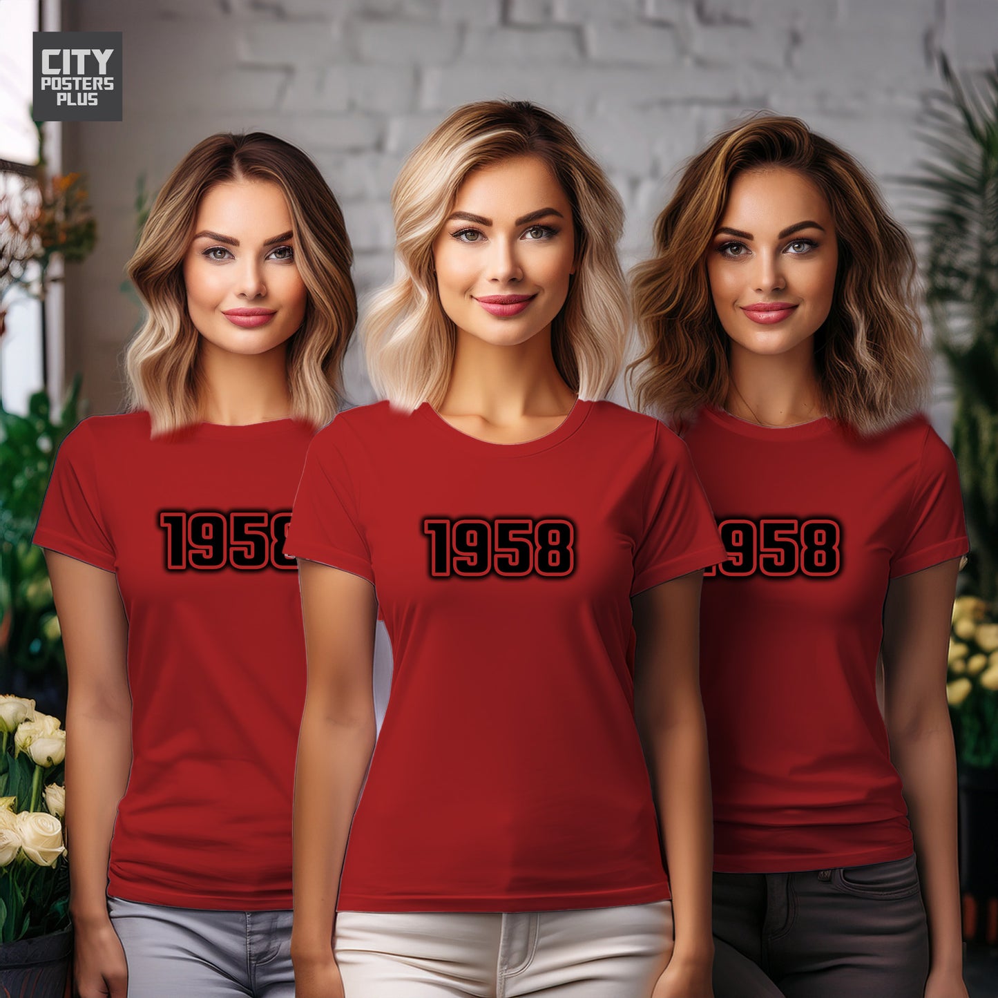 1958 Year Women T-Shirt (Red)