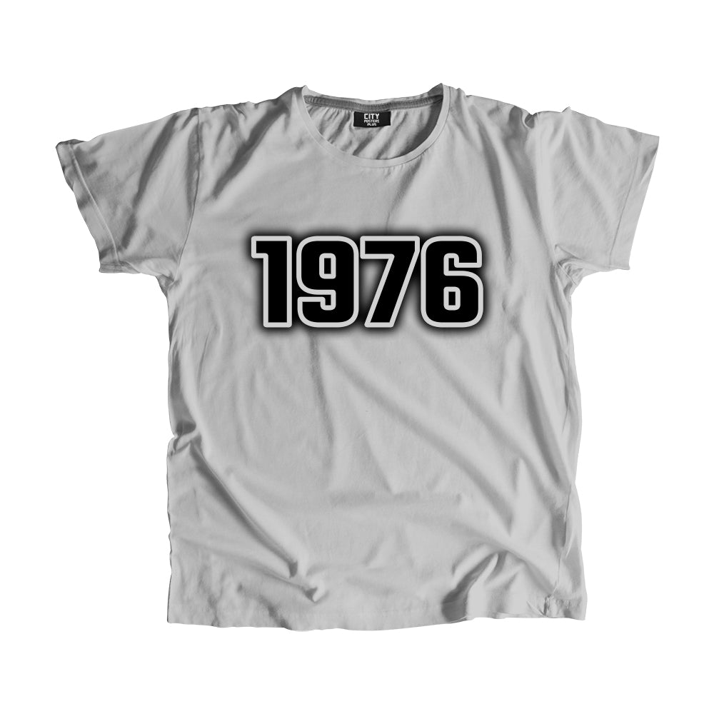 1976 Year Men Unisex T-Shirt (Melange Grey)