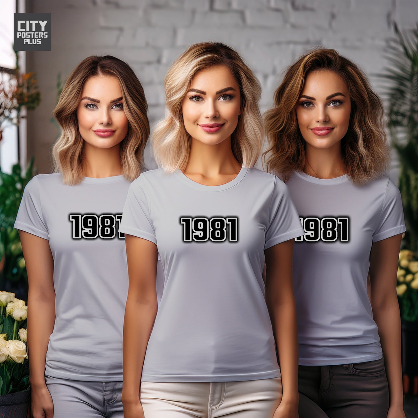 1981 Year Women T-Shirt (Melange Grey)