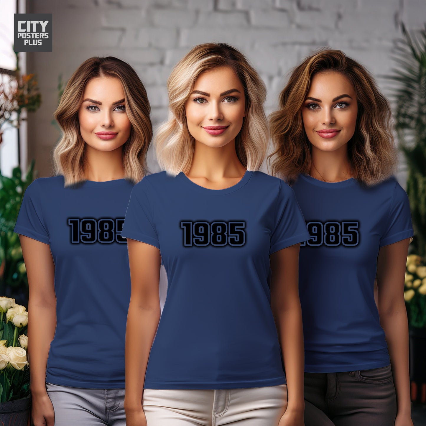 1985 Year Women T-Shirt (Navy Blue)
