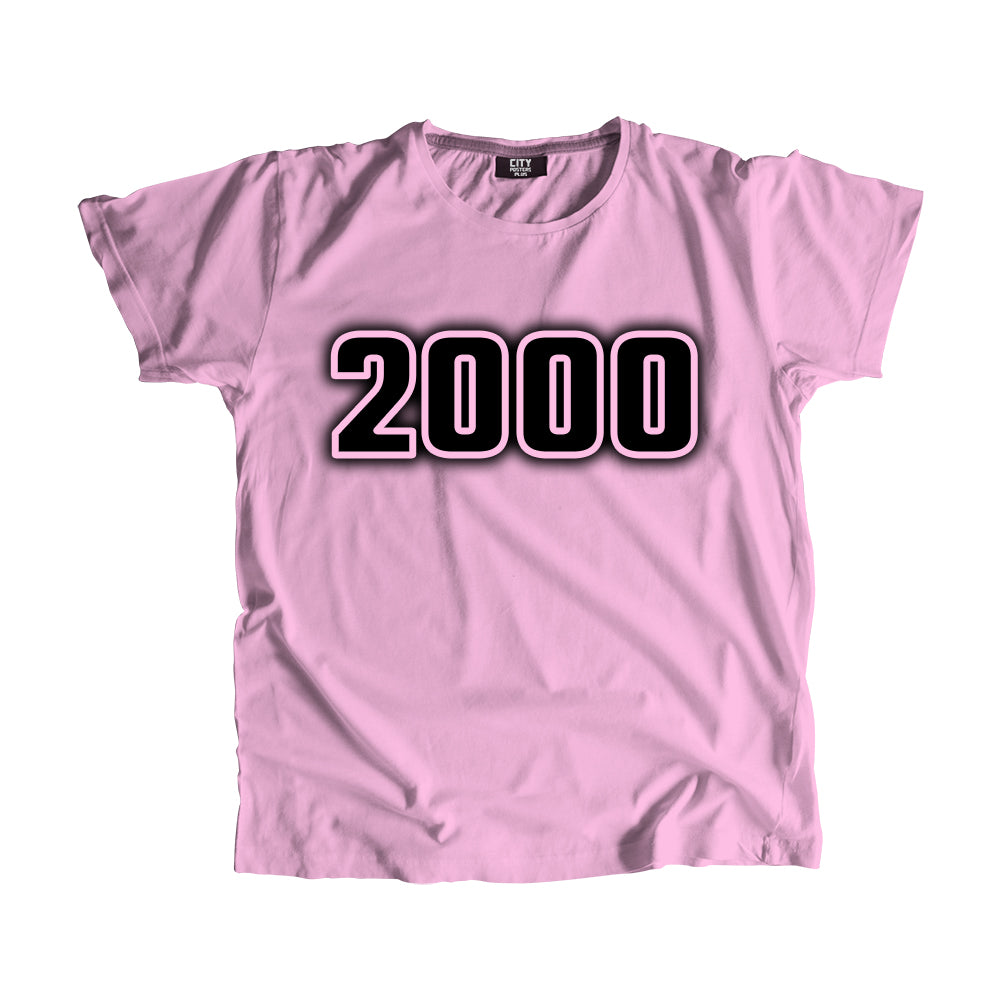 2000 Year Men Unisex T-Shirt (Light Pink)