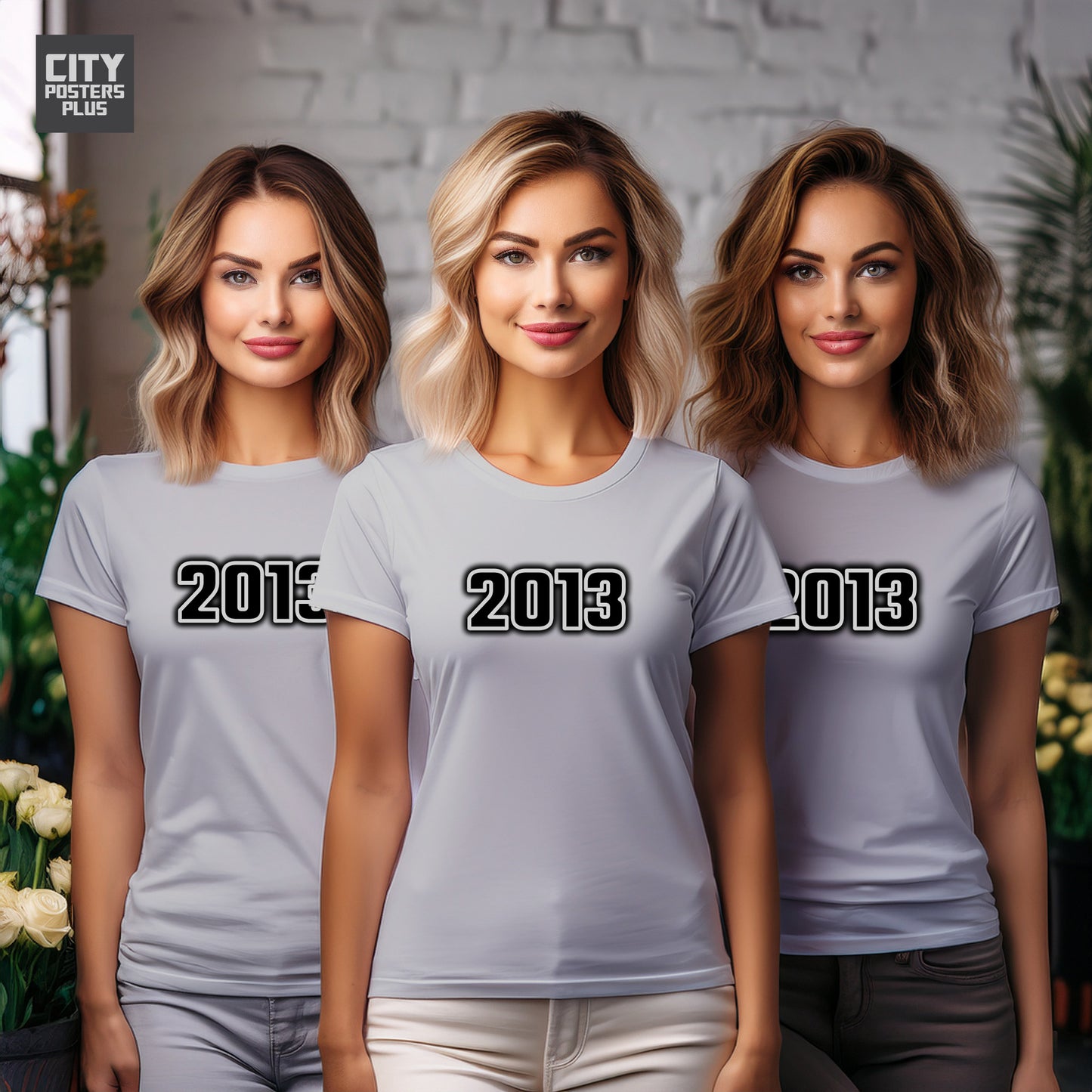 2013 Year Women T-Shirt (Melange Grey)