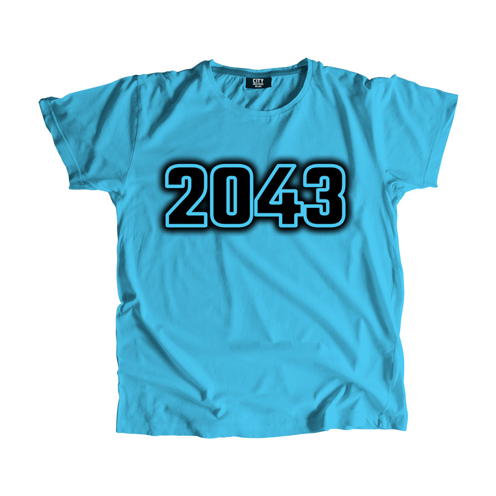 2043 Year Men Unisex T-Shirt (Sky Blue)