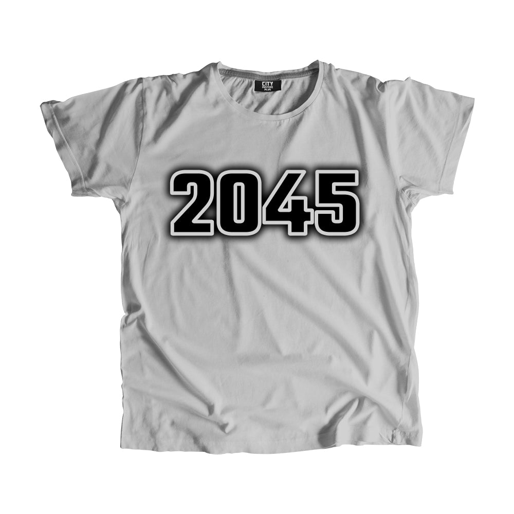 2045 Year Men Unisex T-Shirt (Melange Grey)