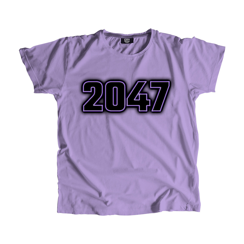 2047 Vintage Heritage Year Men Unisex T-Shirt (Iris Lavender)