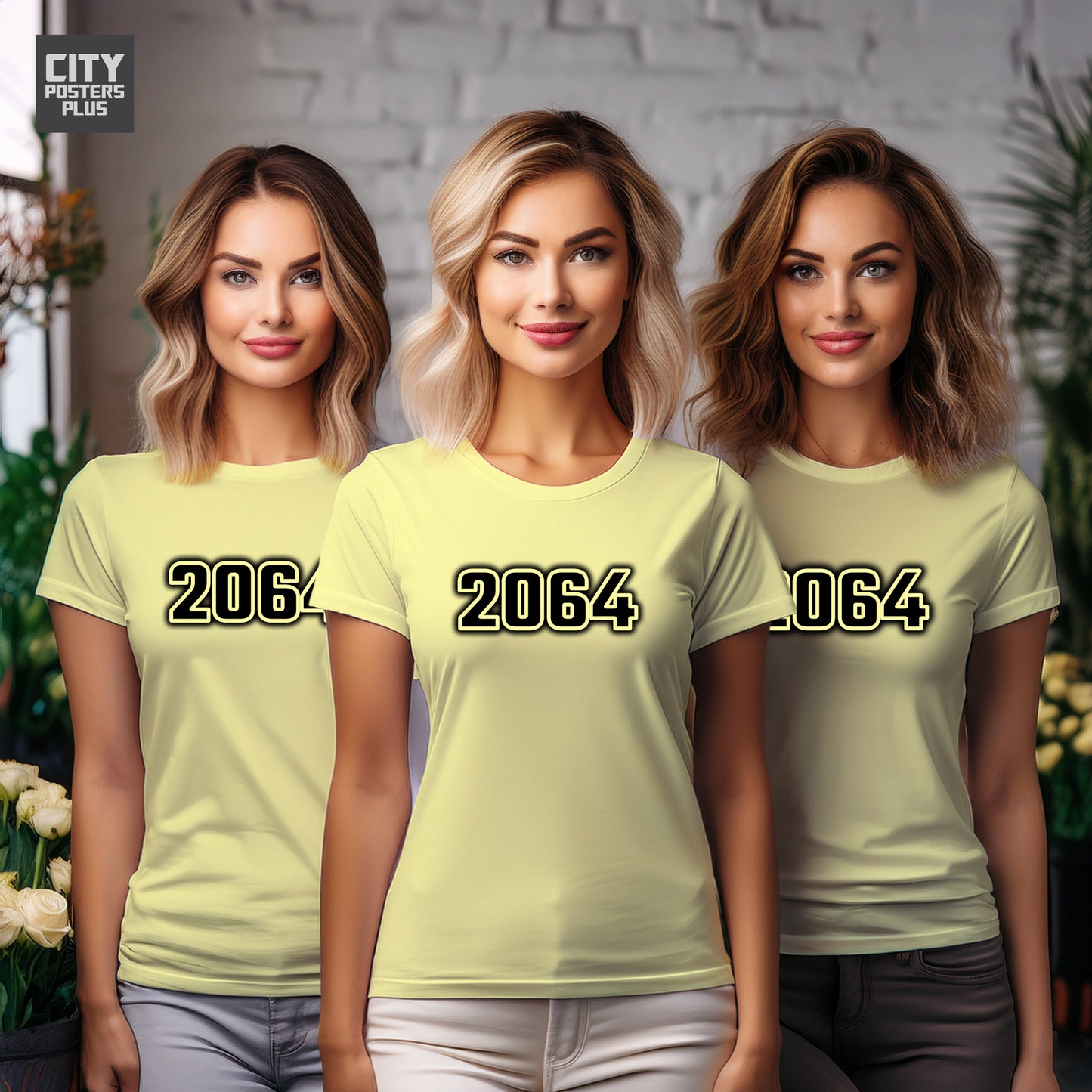 2064 Year Women T-Shirt (Butter Yellow)