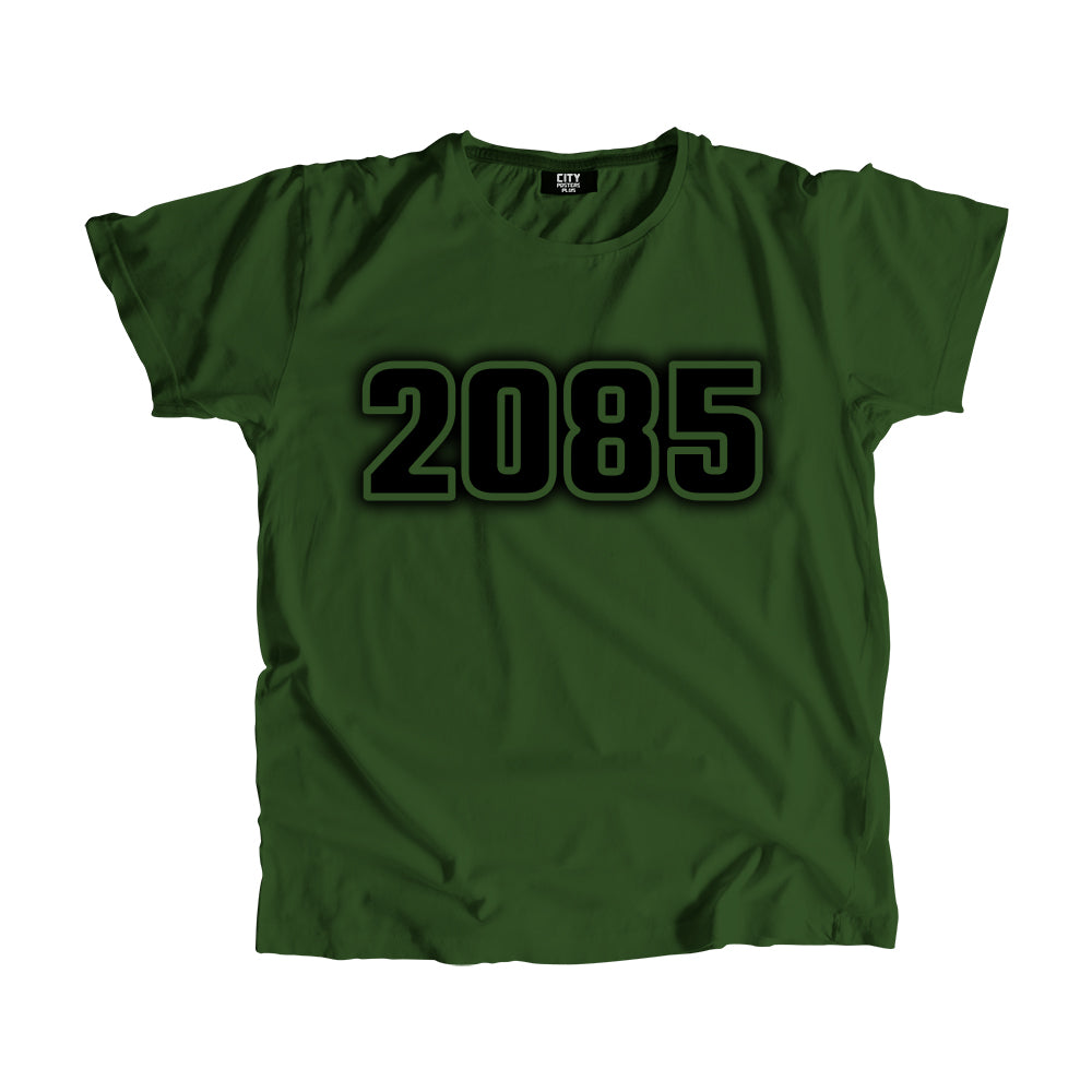 2085 Year Men Unisex T-Shirt (Olive Green)