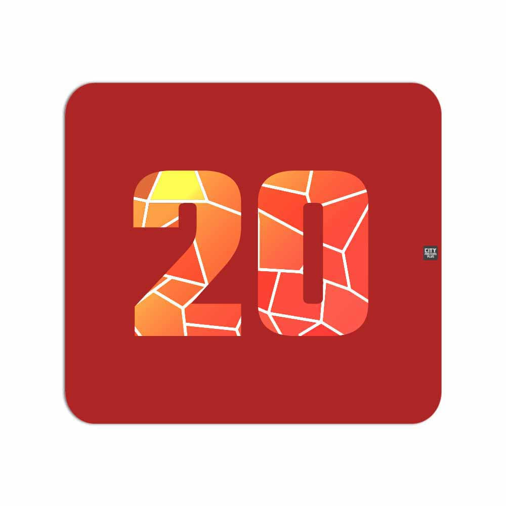20 Number Mousepad (Red)