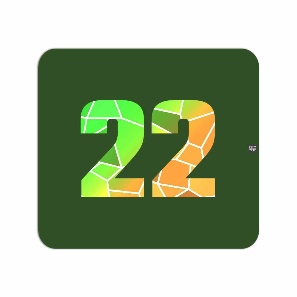 22 Number Mousepad (Olive Green)